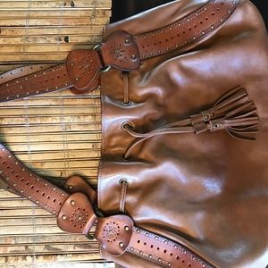 Fossil Camel Leather Hobo- GORGEOUS Leather